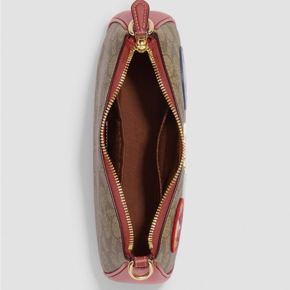 Coach X Peanuts Teri Shoulder Bag Signature Canvas Patches Crossbody - Picture 14 of 16